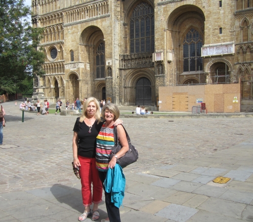 Cousins in Front of Lincoln Cathdral